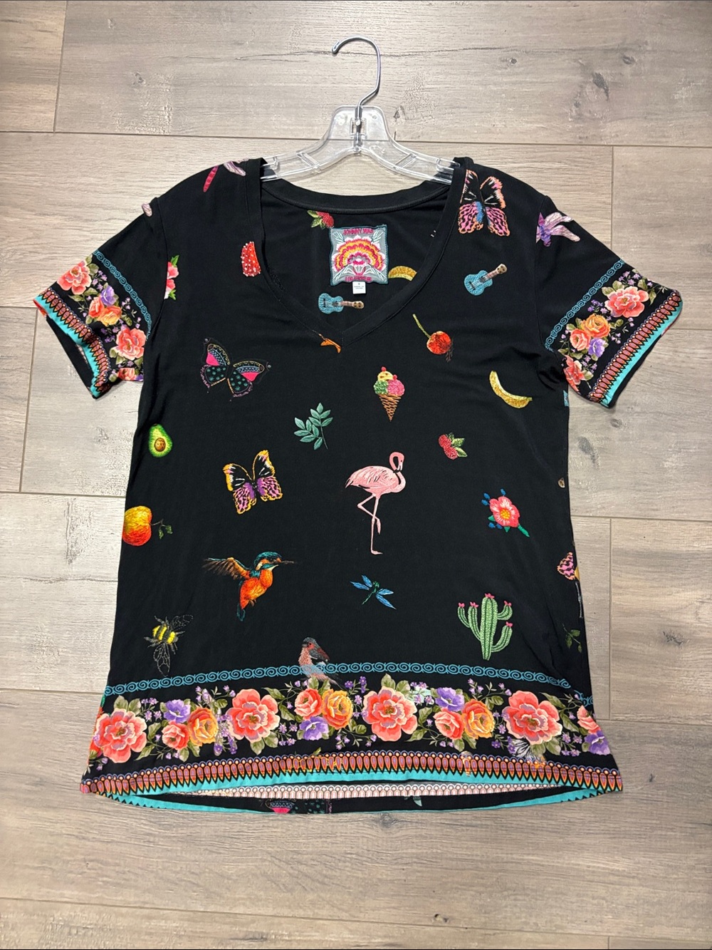 Johnny Was V-Neck bamboo v-neck tee